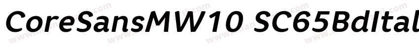 CoreSansMW10 SC65BdItalic字体转换